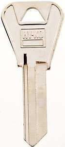 Hy-Ko 11010WR3 Key Blank, Brass, Nickel, For: Weiser Cabinet, House Locks and Padlocks, WR3 Key Number, Pack of 10