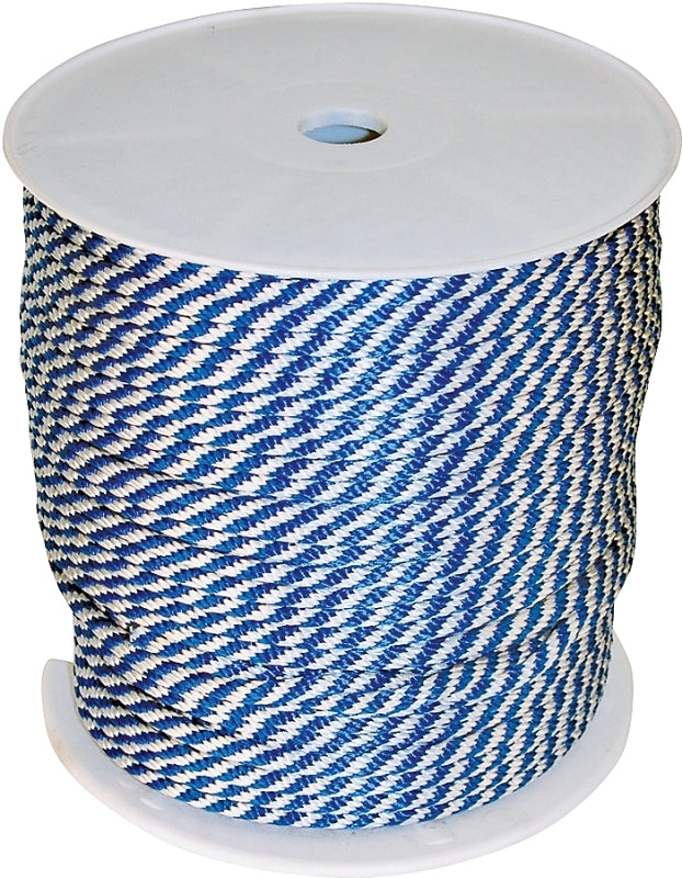 Wellington 46446 Derby Rope, Solid Braided Rope Construction, Lock-Stitch End, 3/8 in Dia, 500 ft L, 183 lb Working Load