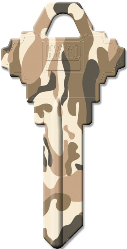 Hy-Ko 16010SC1-06 Key Blank, Camouflage, Solid Brass, Pack of 10