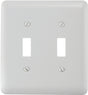 Amerelle 935TTW Wallplate, 5 in L, 4-5/8 in W, 2 -Gang, Steel, White