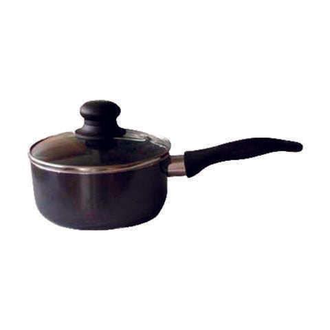 Bene Casa Aluminum Sauce Pan With Lid 2 qt Black