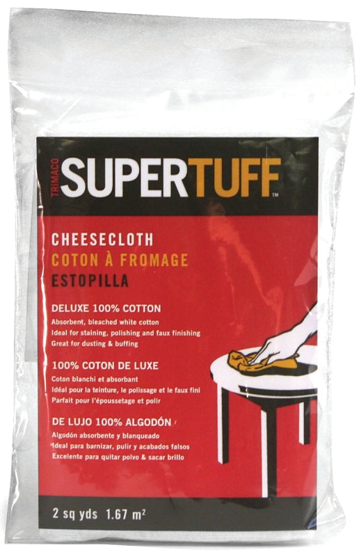 Trimaco SuperTuff 10301 Cheese Cloth, White, 12/PK, Cotton