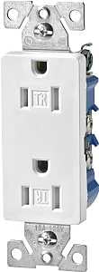 Eaton Wiring Devices TR1107W-BOX Duplex Receptacle, 2 -Pole, 15 A, 125 V, Push-in, Side Wiring, NEMA: 5-15R, White