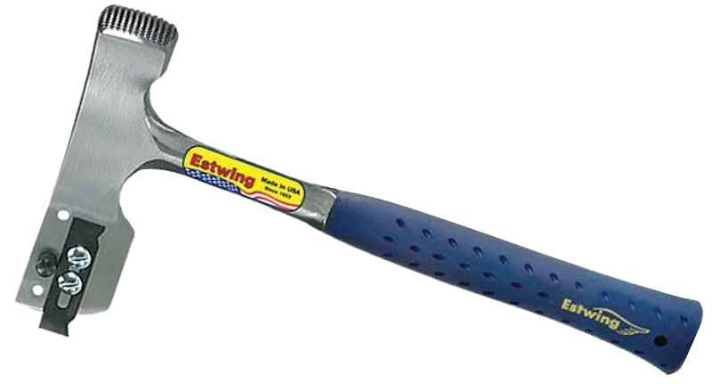 Estwing E3-CA Shingle Hammer with Replaceable Blade and Gauge, 28 oz Head, Milled Face Head, Steel Head, 12-1/2 in OAL