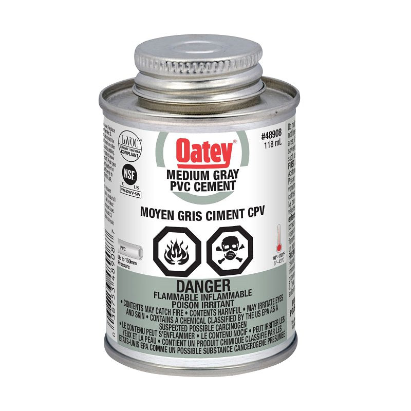 Oatey 31505 Cement, 118 mL, Liquid, Gray