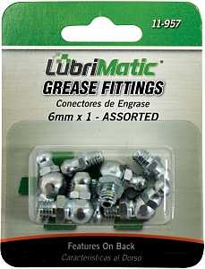 LubriMatic 11-957 Grease Fitting Assortment, M6 x 1