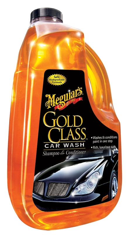 Meguiar's G7164 Car Wash Shampoo and Conditioner, 64 oz Bottle, Liquid, Sweet Fruity