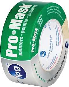 IPG 5203-1.5 Painter's Masking Tape, 60 yd L, 1.4 in W, Crepe Paper Backing, Beige