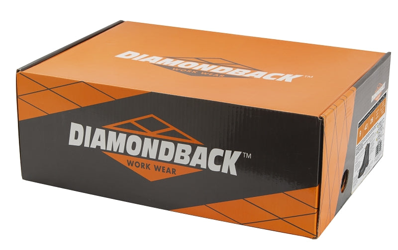 Diamondback 655SS-11 Work Boots, 11, Medium W, Black, Leather, Lace-Up, With Lining