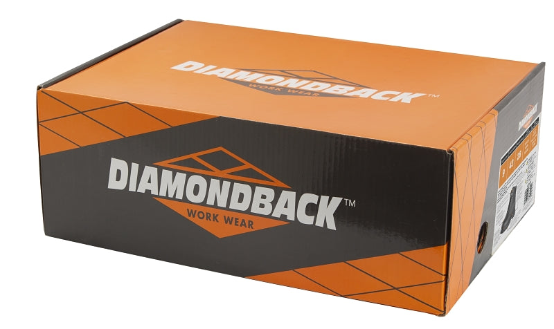 Diamondback 655SS-12 Work Boots, 12, Medium W, Black, Leather, Lace-Up, With Lining