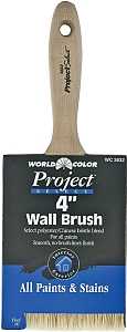 Linzer 3832-4 Paint Brush, Walnut, Wood Handle, 4 in W, 3-1/2 in L Bristle, Polyester Bristle, Varnish Handle