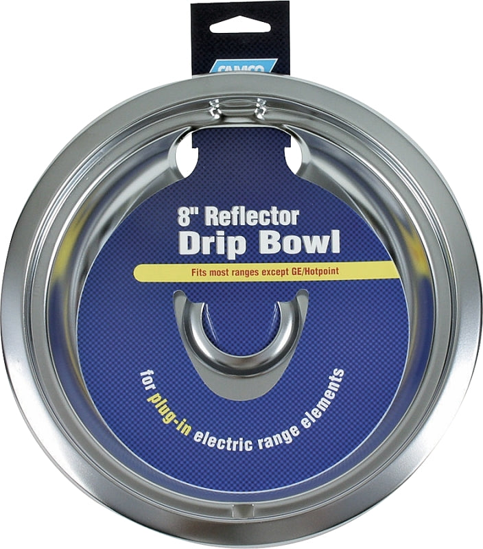 Camco USA 00393 Drip Bowl, For: Plug-In Electric Range Elements, 8 in Dia