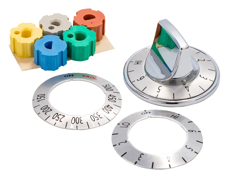 Camco USA 00933 Burner Knob Kit, Includes: (2) Peel, Adapter, Dial, Insert, Knob and Stick Overlays