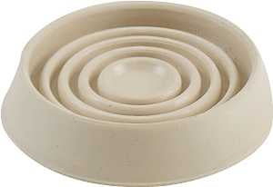 Shepherd Hardware 9167 Caster Cup, Round, 1-3/4 in Dimensions, Rubber, Off-White, 4/PK, Pack of 6