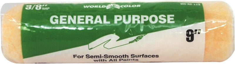 Linzer RC113-9 Roller Cover, 3/8 in Thick Nap, Polyester Cover