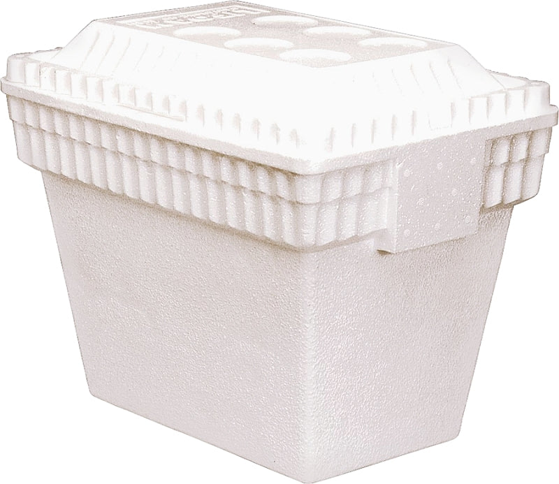 Lifoam 3542 Ice Chest, 17 in L x 12 in W x 14-3/8 in H Exterior, 12 qt Cooler, Styrofoam, White, Pack of 12