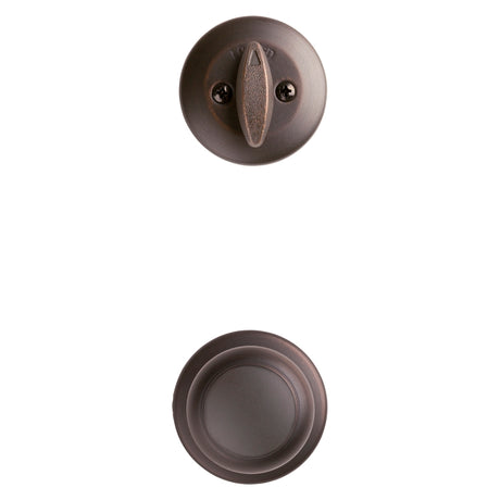 Kwikset 96870-100 Handleset, 3 Grade, Brass, Venetian Bronze, 2-3/8 x 2-3/4 in Backset, KW1 Keyway, 1-3/4 in Thick Door