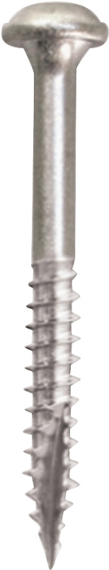 Kreg SML-F125 - 100 Pocket-Hole Screw, #7 Thread, 1-1/4 in L, Fine Thread, Maxi-Loc Head, Square Drive, Carbon Steel