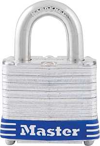 Master Lock 3KA 0464 Padlock, Keyed Alike Key, Open Shackle, 9/32 in Dia Shackle, 3/4 in H Shackle, Steel Shackle