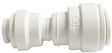 John Guest PP201208WP Reducing Pipe Union Connector, 3/8 x 1/4 in, Plastic/Polypropylene, 60 to 150 psi Pressure