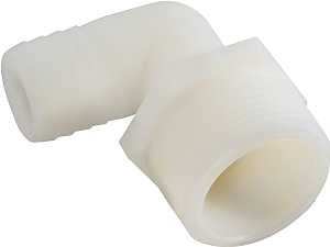 Anderson Metals 53720-0404 Hose Elbow, 1/4 in, Barb, 1/4 in, MPT, 150 psi Pressure, Nylon, Pack of 10