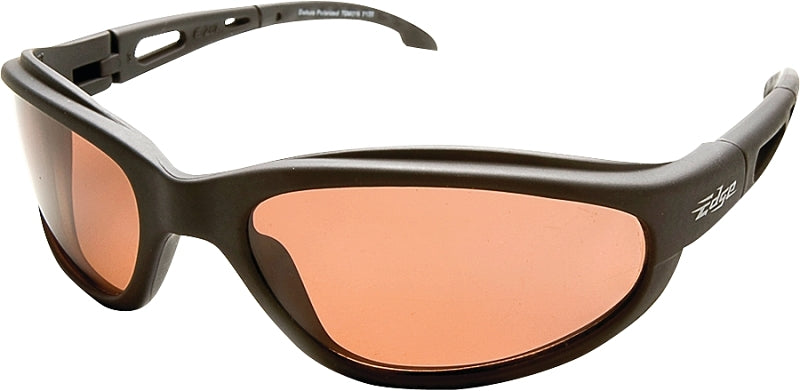 Edge TSM215 Polarized Safety Glasses, Copper Lens, Black Frame, Unisex, Polycarbonate Lens, Full Frame, Nylon Frame