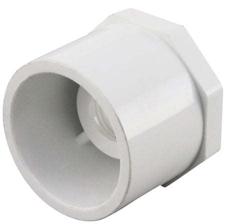 IPEX 435729 Reducing Bushing, 1-1/2 x 1/2 in, Spigot x FPT, White, SCH 40 Schedule, 150 psi Pressure