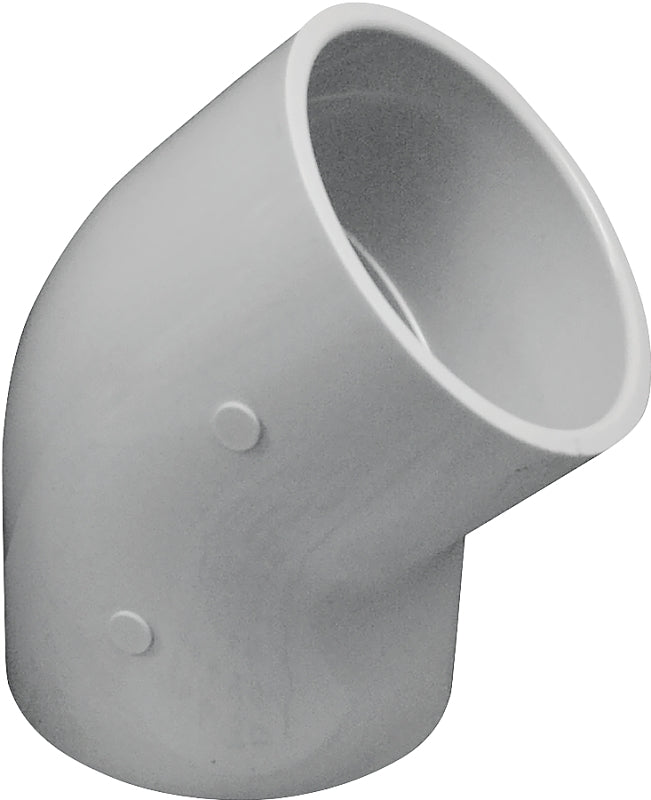 IPEX 035487 Elbow, 2-1/2 in, Socket, 45 deg Angle, PVC, White, SCH 40 Schedule, 300 psi Pressure