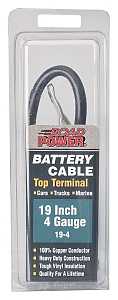 CCI Maximum Energy 19-4 Battery Cable, 4 AWG Wire, Black Sheath