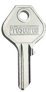 ProSource KB20-B Key Blank, Brass, Nickel, For: 238-6704 20 mm Brass ProSource Padlocks, Pack of 10