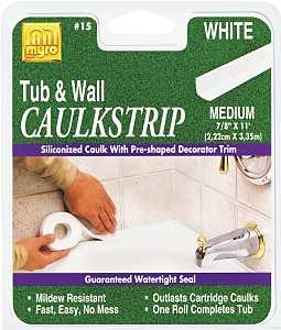 Homax 34015 Caulking Strip, White, 120 deg F