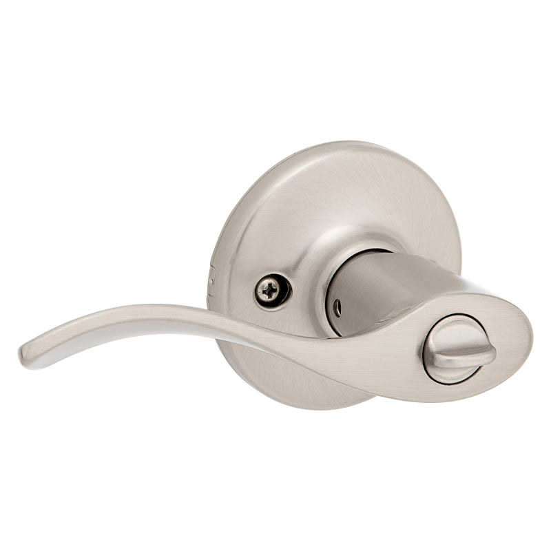 Kwikset 405BL 15 6AL Entry Lever, Thumbturn Lock, Satin Nickel, Zinc, Residential, Reversible Hand, 3 Grade, Pack of 4