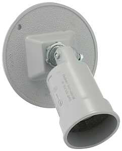 Hubbell 5624-5 Cover, 3-21/64 in L, 4-1/8 in W, Round, Metal, Gray, Powder-Coated, 4/CD