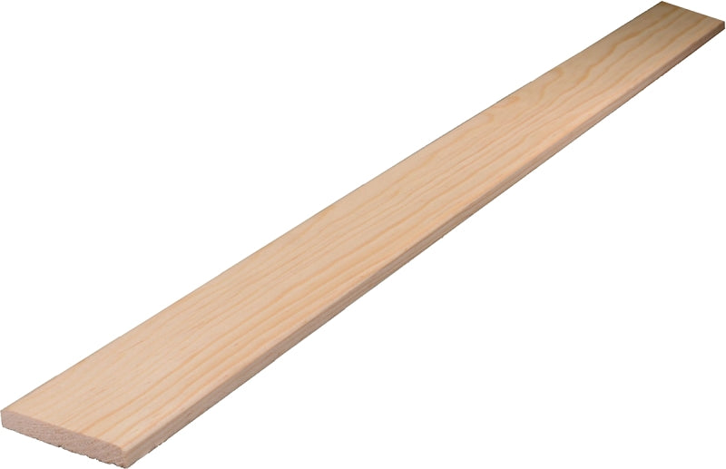 ALEXANDRIA Moulding WM970-20096C1 Panel Strip Moulding, 96 in L, 2 in W, Pine Wood, Pack of 4