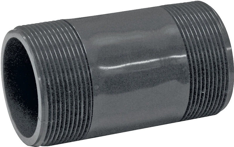 GENOVA P-2-4 Pipe Nipple, 2 in, PVC, SCH 80 Schedule, 4 in L