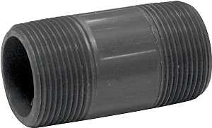 Lasco 212020BC Pipe Nipple, 1-1/4 in, PVC, SCH 80 Schedule, 2 in L