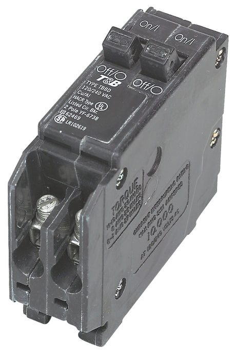 Siemens Q2020 Circuit Breaker, Duplex, Mini, 20 A, 1-Pole, 120/240 V, Fixed Trip, Plug
