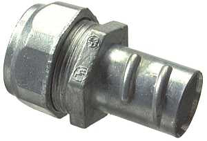 Halex 20491 EMT-to-Flex Coupling, 1/4 in, Zinc-Plated