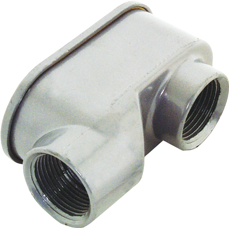Halex 59507 Service Entrance Elbow, Threaded, Aluminum, 1.7 in H x 1.95 in W x 3.81 in D