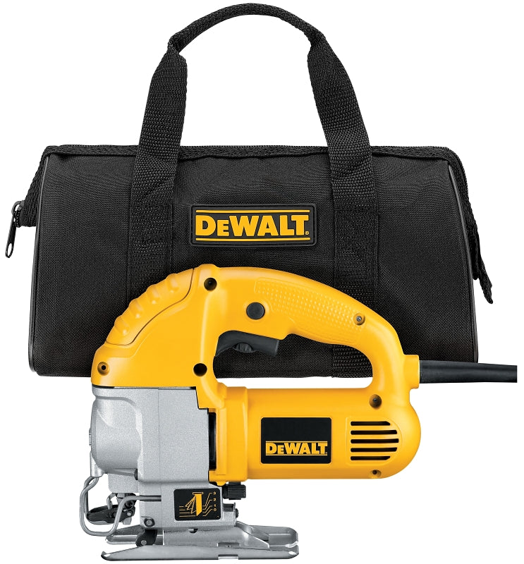 DEWALT DW317K Jig Saw Kit, 5.5 A, 1 in L Stroke, 0 to 3000 spm, Includes: Contractor Bag and DW317 Jig Saw