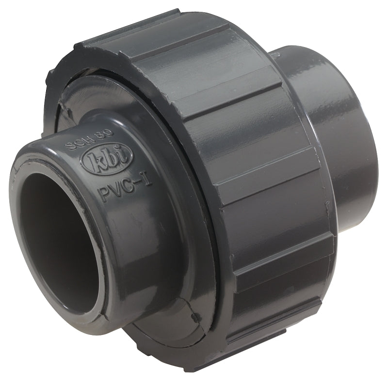 NDS U-2000-S Pipe Union, 2 in, Slip-Joint, Gray, SCH 80 Schedule, 150 psi Pressure