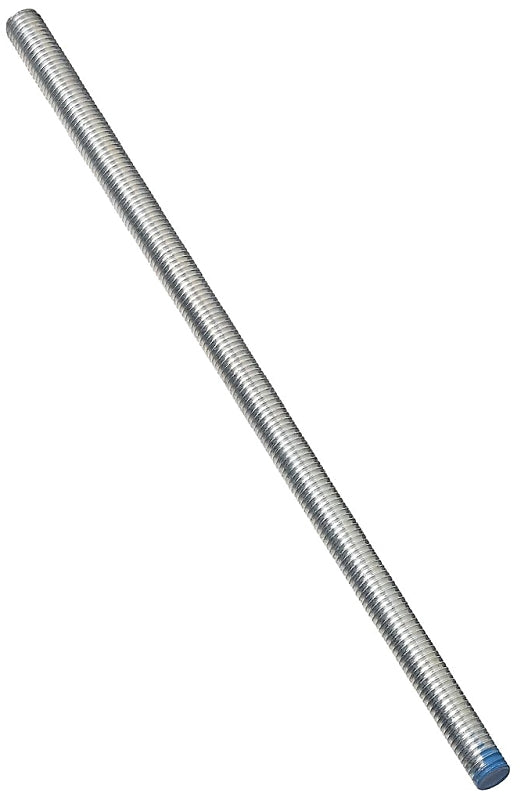 National Hardware N179-622 Threaded Rod, 1/2-13 Thread, 72 in L, A Grade, Steel, Zinc, UNC Thread