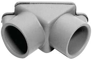 Carlon E990DER-CAR Access Pull Elbow, 1/2 to 3/4 in Hub, 2.19 in OAL, PVC, Gray