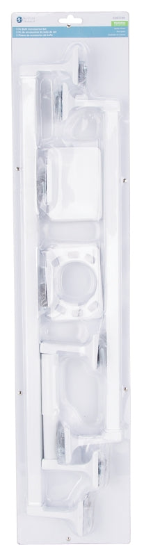 Boston Harbor PBC001-WH Bath Accessory Set, Metal, White, 5-Piece, For: Bathroom