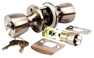 US Hardware D-090B Series Entrance Lockset, Brushed Stainless Steel, Stainless Steel