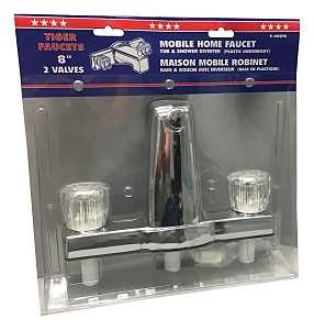 US Hardware P-005PB Tub and Shower Diverter, Chrome, 2-Handle