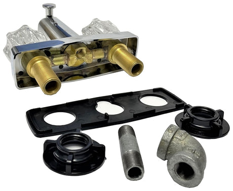 US Hardware P-009NB Faucet Diverter, Chrome, Brass