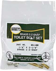 Harvey 051100 Bolt Set, EZ-Snap, Brass