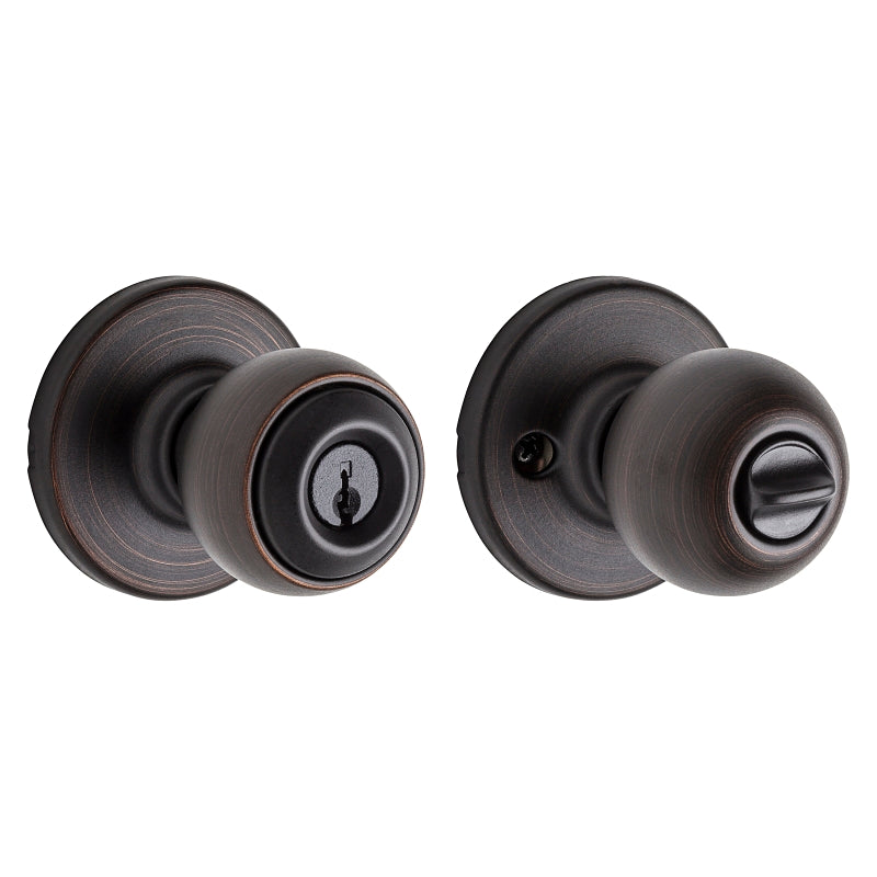 Kwikset 400P-11P CP Keyed Entry Knob, Venetian Bronze