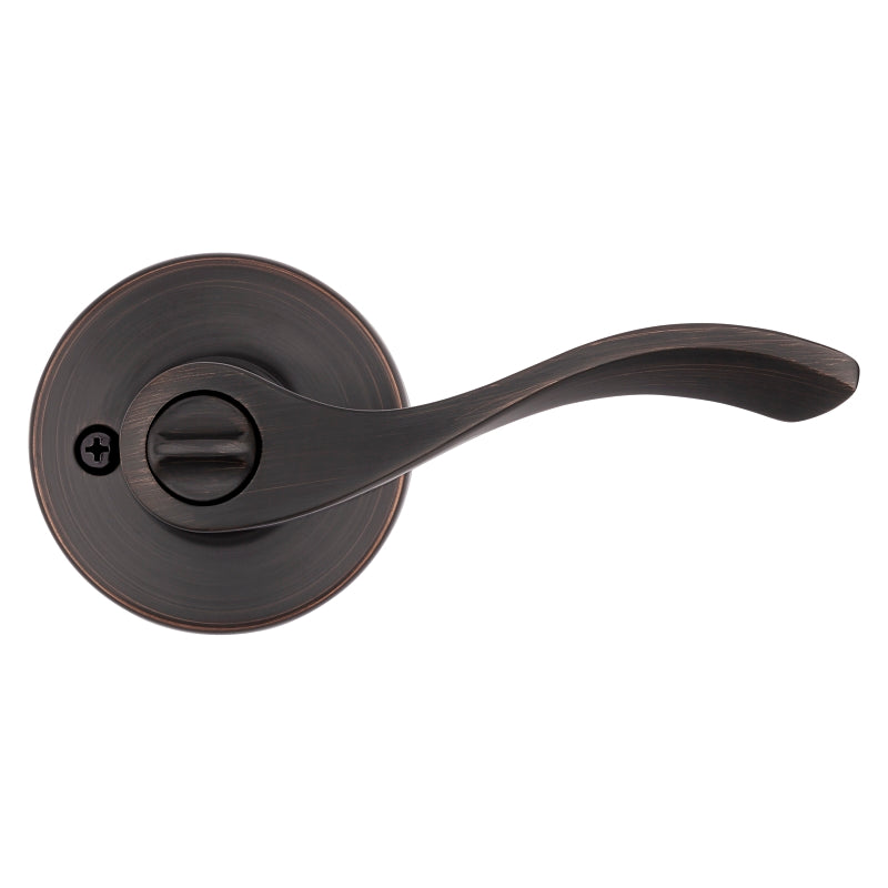 Kwikset 405BL 11P Entry Lever, Thumbturn Lock, Venetian Bronze, Zinc, Residential, Reversible Hand, 3 Grade